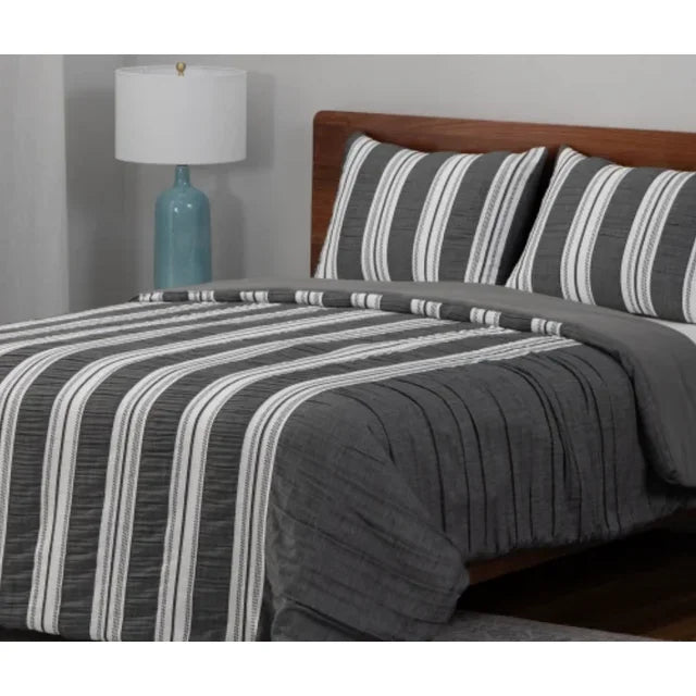 Berkshire Life Waffle Stripe 3-piece Comforter Set
