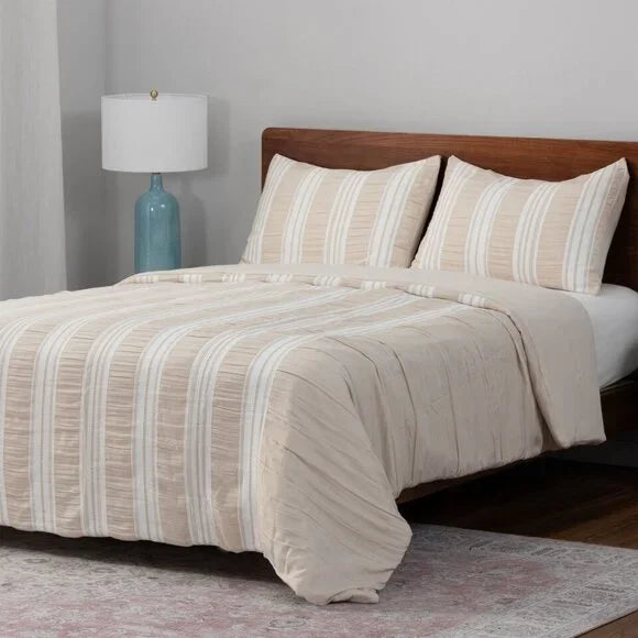 Berkshire Life Waffle Stripe 3-piece Comforter Set