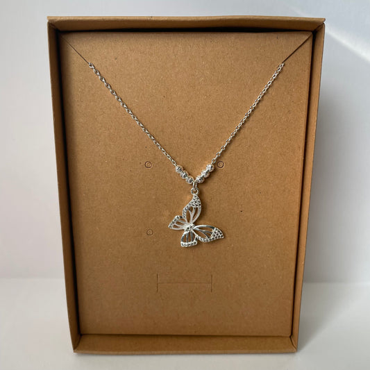 Silver Pendent Butterfly Necklaces