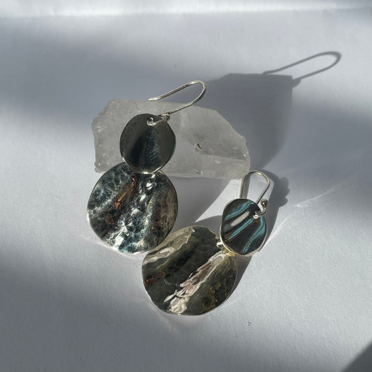 Double Circle Drop Earrings