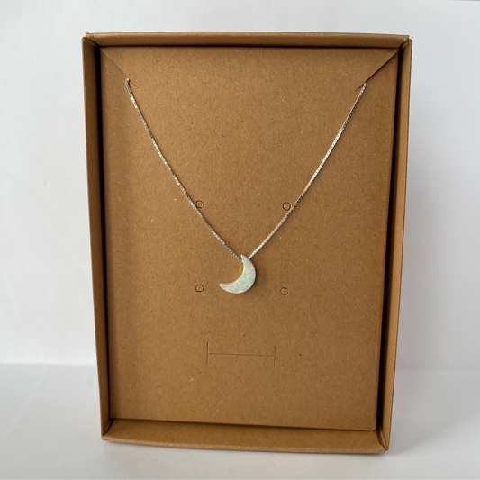 Crescent Moonstone Necklace